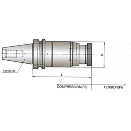 Yg-1 Tool Bt50 Tens./Comp Tap Holder No 2 JI049